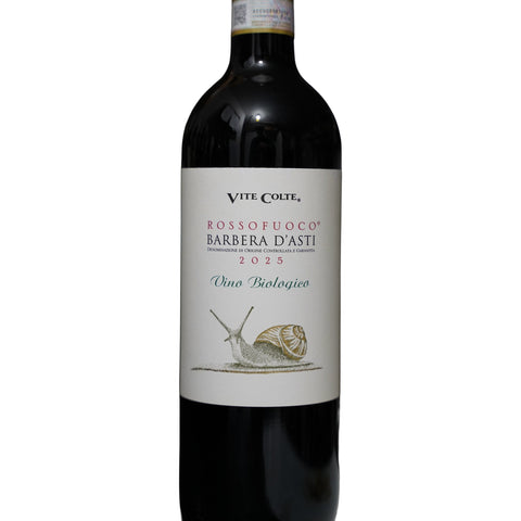 Vite Colte Rossofuoco Barbera d'Asti label close-up